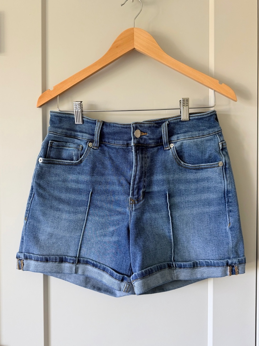 Dear John Julian Denim Shorts Size 29 Cuffed Stretch Blue Jean Shorts